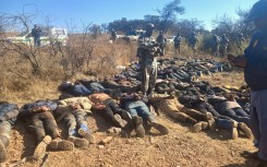 Gauteng together with SANDF and Sibanye Protection Services, conducted Operation Prosper at Losberg Kloof Mine in Westonaria on Tuesday. Photo by SAPS