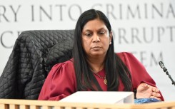 Andrea Johnson testifies at the Madlanga Commission of Inquiry. Gallo Images/Frennie Shivambu