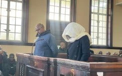 Julius Mkhwanazi and Witness K in court. eNCA/Naomie Kobbie