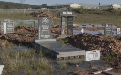 Heavy rains flooded cemeteries in Buffalo City.