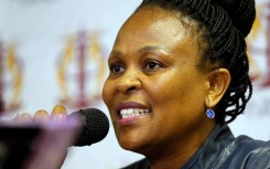 Busisiwe Mkhwebane. (Photo by Phill Magakoe / AFP)