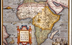 A painting by Abraham Ortelius of a map of Africa. Alfredo Dagli Orti/Photo12 via AFP