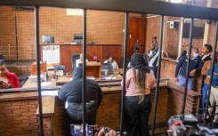 Tsakane Nester Msthini and Fortunate Masilela appear at Boksburg Magistrate's Court.  OJ Koloti/Gallo Images