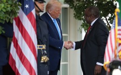  President Trump Meets With South African President Cyril Ramaphosa At The White House WASHINGTON, DC - MAY 21: U.S. President Donald Trump (L) greets President of South Africa Cyril Ramaphosa as he arrives to the White House on May 21, 2025 in Washington, DC. Relations between the two countries have been strained since Trump signed an executive order in February that claimed white South Africans are the victims of government land confiscation and race-based “genocide” while admitting some of those Afrikane