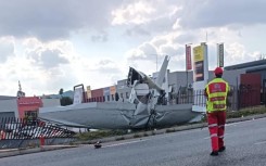 Emergency Management Services (EMS) are actively on scene responding to a reported plane crash.  Supplied 