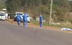 Police on the scene where another body has been discovered.
