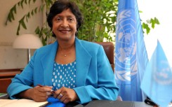 File: South African judge Navanethem (Navi) Pillay poses in her office. AFP/Fabrice Coffrini