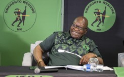Former South African President and uMkhonto weSizwe (MK) party leader Jacob Zuma reacts during a press conference in Sandton, Johannesburg on August 22, 2024. AFP/Emmanuel Croset