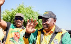 ANC president Cyril Ramaphosa on the campaign trail. X/@MYANC
