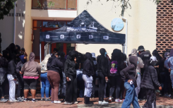 Rhodes University protest. Charlotte Mokonyane