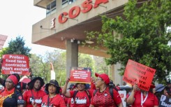 Cosatu members embark on a nationwide protest to mark the International Day for Decent Work. Gallo Images/Fani Mahuntsi
