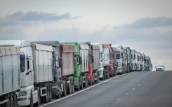 Long queues of trucks are forming around Constanta Port