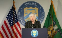 US Treasury Secretary Janet Yellen attends an event in McLean, Virginia a day after the world's biggest economy lost its top-tier credit rating from Fitch 