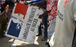 The French Embassy in Niamey was attacked in the demonstration on Sunday