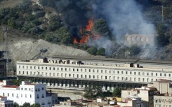 The fire, boosted by heavy winds, saw more than 130 people evacuated from their homes overnight