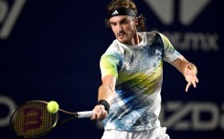 Greece's Stefanos Tsitsipas returns the ball during a victory over Australia's Alex de Minaur in the final of the ATP Mexico Open