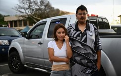 Jose Victoria (right) and his wife Jennifer Herrera