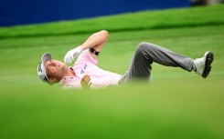 Justin Thomas reacts on the 18th green during the final round of the Wyndham Championship in Greensboro, North Carolina, on August 6.
