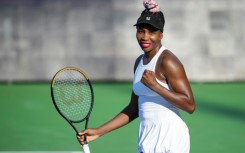 Venus Williams celebrates defeating Veronika Kudermetova of Russia at the Cincinnati Open 