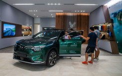 VinFast has more than 10,000 orders for its EVs in North America but only 350 are currently on the road - all VF-8 models (pictured)