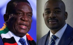 Zimbabwe President Emmerson Mnangagwa (L) faces off against main opposition leader Nelson Chamisa  of the Citizens Coalition for Change (CCC)