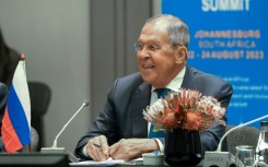 South African President Cyril Ramaphosa, right, with Chinese President Xi Jinping, who is combining a state visit with the BRICS summit