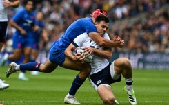 Back in the team: Scotland scrum-half Ben White (R) went off after just half an hour as Scotland beat France in a World Cup warm-up win earlier this month