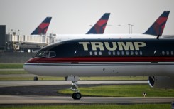 Trump Force One arrives at Atlanta Hartsfield-Jackson International on August 24, 2023