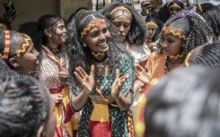 Men don't usually participate in the festival, which is focused on women and girls, who were in high spirits during the celebrations