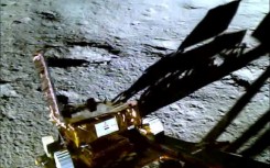 This handout screen grab taken and released by the Indian Space Research Organisation on August 25, 2023, shows the Chandrayaan-3 mission's rover on the Moon's surface