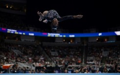 Simone Biles soars in floor exercise on the way to record eighth all-around title at the US Gymnastics Championships in San Jose, California
