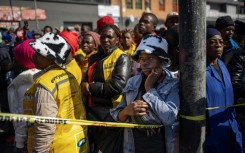 People looked on in shock, as others waited for updates about loved ones