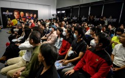 Fans attend mainland China's first official fandom event for science-fiction adventure franchise Star Trek at a shopping mall in Beijing