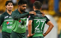 Babar Azam (C) said his side felt the absence of two of its pace spearheads, but that he was confident they would make it to the World Cup
