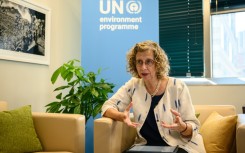Inger Andersen, Under-Secretary-General of the United Nations and Executive Director of the UN Environment Programme, speaks during an interview at UN headquarters in New York City on September 21, 2023