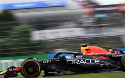 Red Bull's driver Sergio Perez finished ninth in the second practice session for the Formula One Japanese Grand Prix