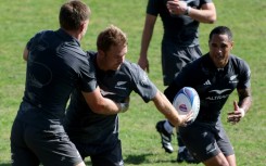 New-Zealand captain Sam Cane (centre) will make his first start for the All Blacks at this World Cup against Uruguay, having come off the bench against Italy last time out