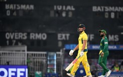 Bemused: Marcus Stoinis (L) was the victim of a controversial umpiring decision