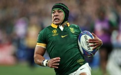 South Africa wing Cheslin Kolbe scores against France in Paris 