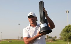 Brooks Koepka celebrates in Jeddah 

