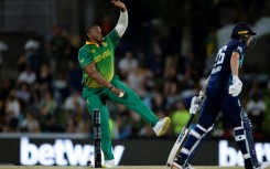 In the wickets: South Africa's Sisanda Magala bowls against England in Bloemfontein this year