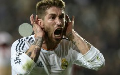 Sergio Ramos celebrating his injury time goal for Real Madrid in the 2014 Champions League final 