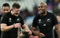 New Zealand flanker Dalton Papali'i (L) says his Blues and All Blacks teammate Mark Tele'a is capable of becoming one of the all-time greats