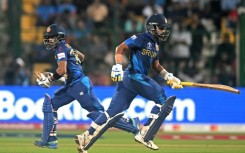 In the runs: Sri Lanka's Sadeera Samarawickrama (right) and Pathum Nissanka in action against England on Thursday