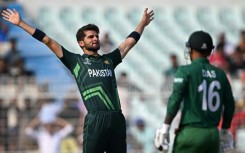 100 wickets: Pakistan's Shaheen Shah Afridi celebrates after taking the wicket of Bangladesh's Tanzid Hasan