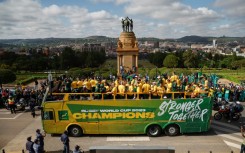 The South Africa players have returned to a heroes' welcome
