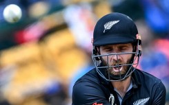 Eye on the ball: New Zealand captain Kane Williamson on his way to 95 on Saturday against Pakistan 