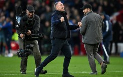 Nottingham Forrest's win eased the pressure on manager Steve Cooper (centre)