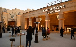 Visitors attend the press preview for the reopening of the Egyptian Theatre, in Hollywood, California on November 6, 2023
