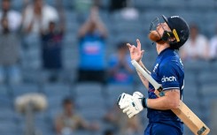 Hundred hero: England's Ben Stokes acknowledges his century against the Netherlands